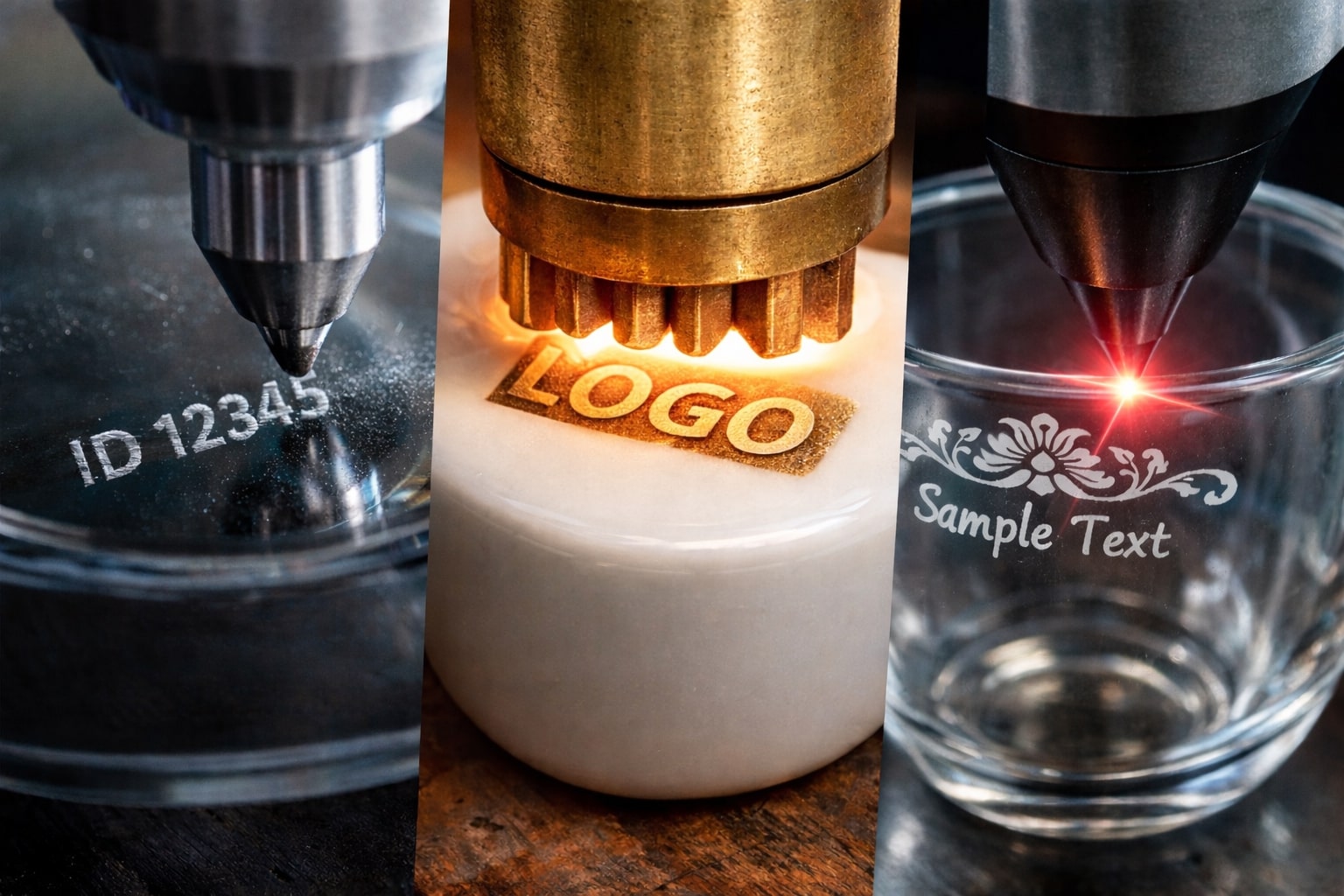 Porovnanie metód na značenie skla a keramiky